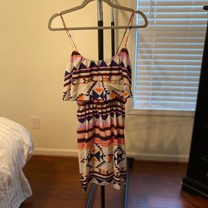 Boutique Dress, Navy, purple, orange